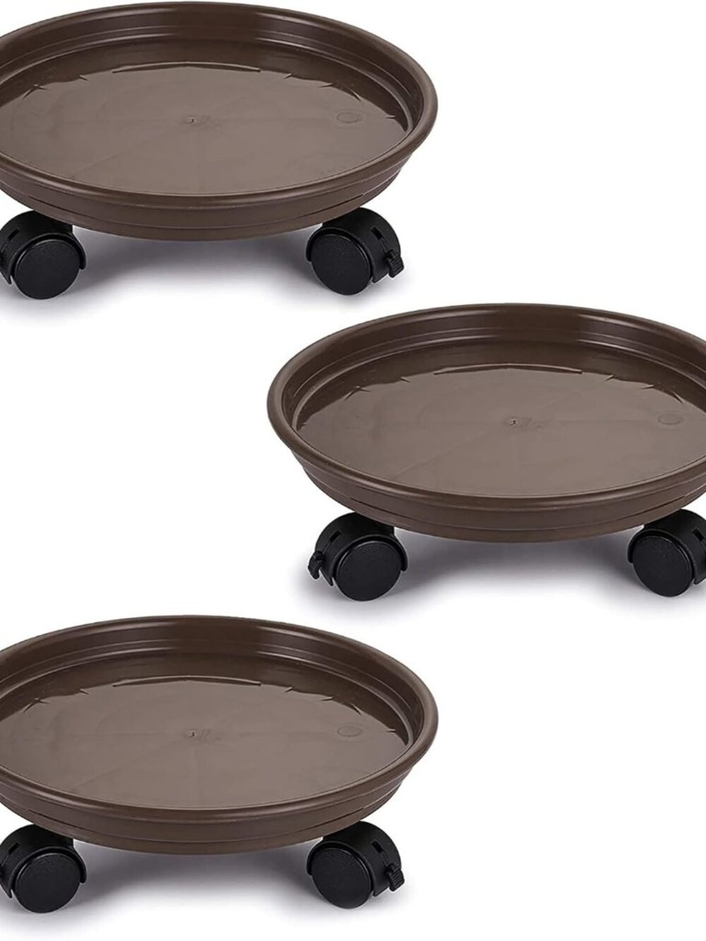 3 Pcs Plant Pallet Caddy Plant Stand Round Flower Pot Mover, Plant Pot Pallet Do